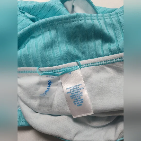 Decree Turquoise Ribbed Tankini - Picture 6 of 6